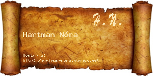 Hartman Nóra névjegykártya
